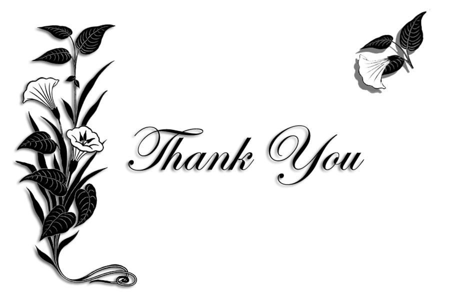free black and white thank you clipart - photo #16