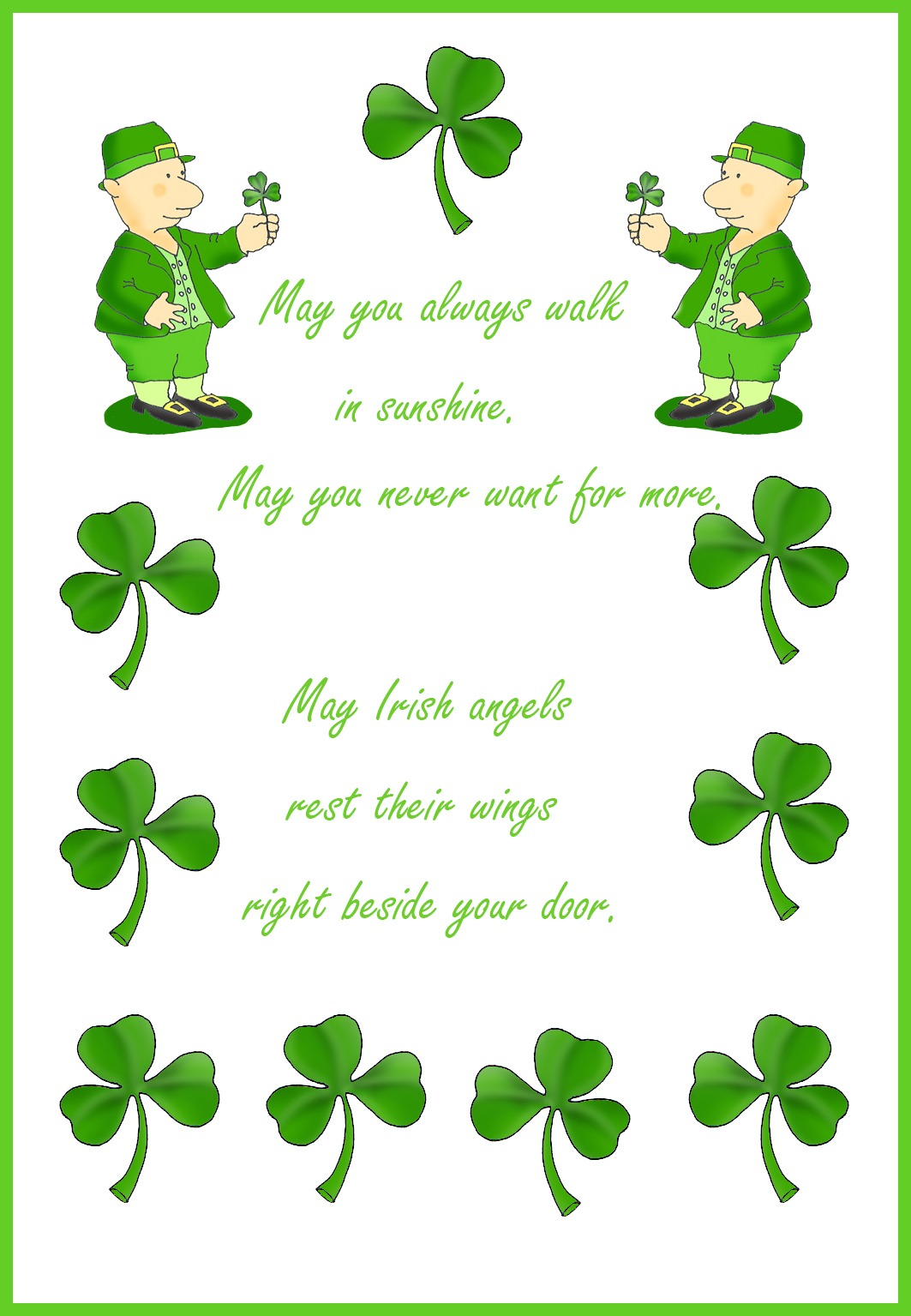 St. Patrick Day Cards Free Printable Greeting Cards