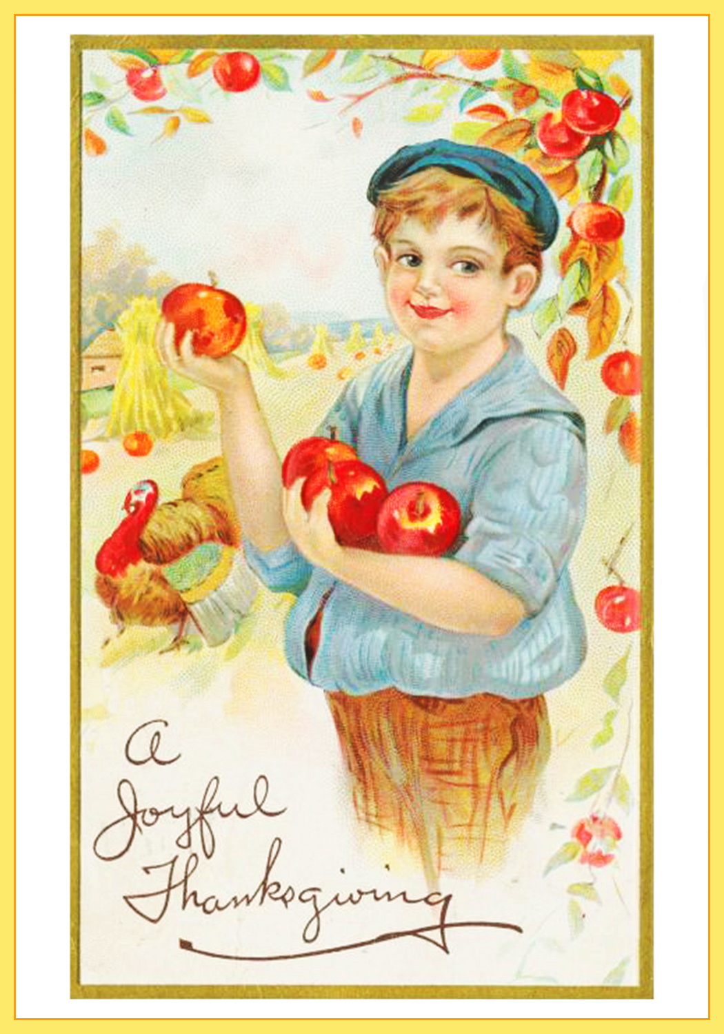 Two more vintage Thanksgiving greeting cards. 