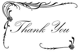 printable Thank you card with ornaments