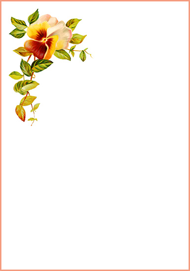 pansy thank you card