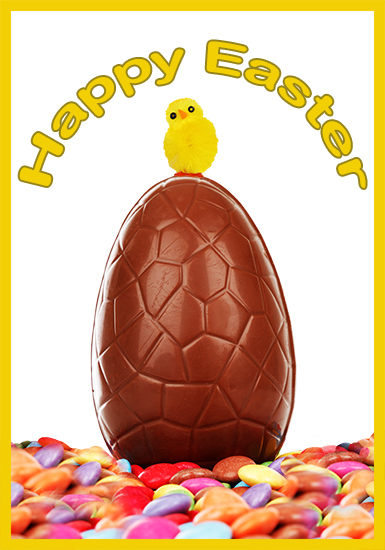 Chocolate Easter egg greeting