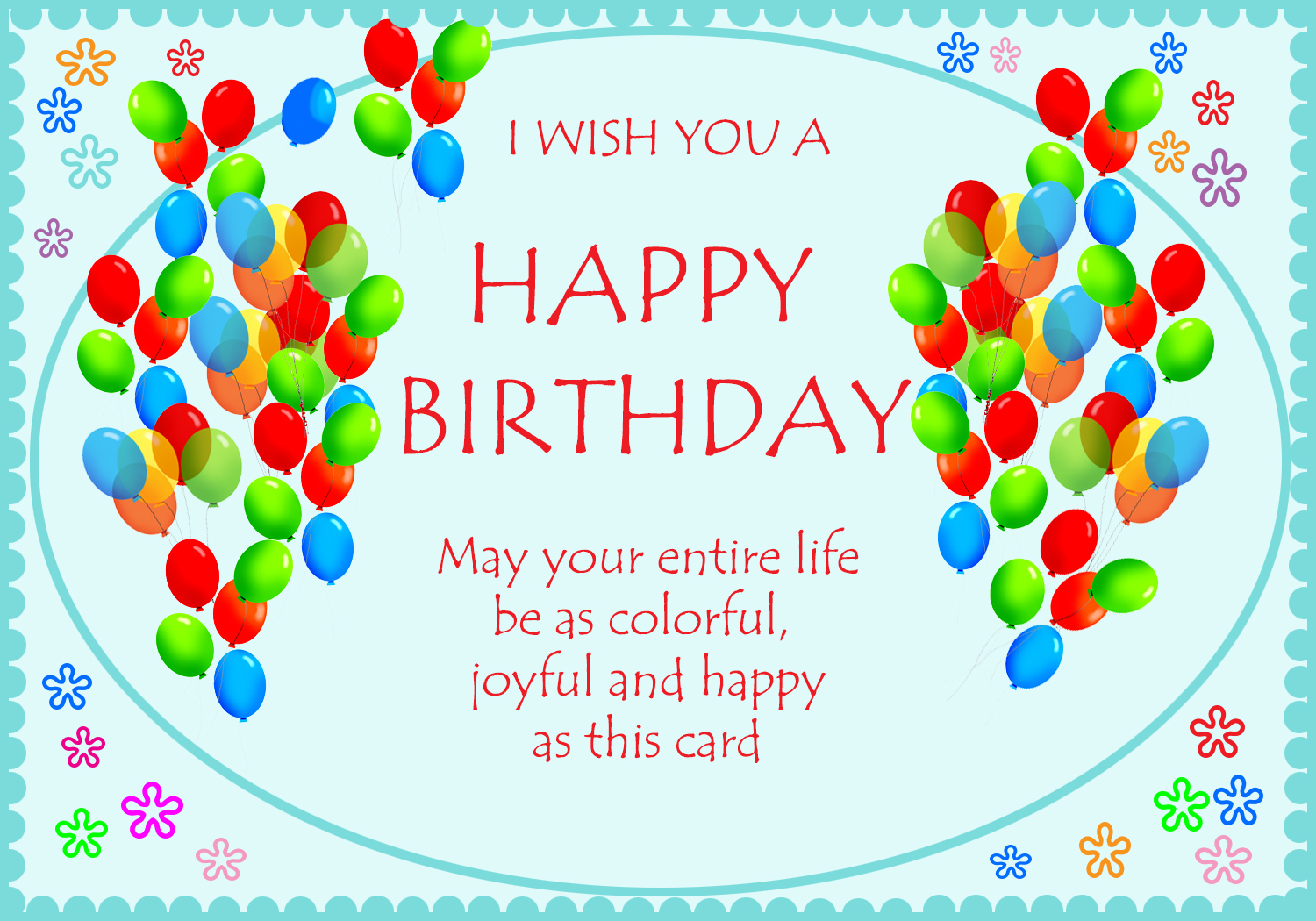 Happy Birthday Card for You – Free Printable Greeting Cards