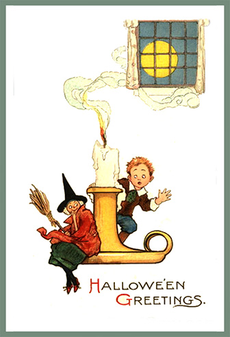 Vintage Halloween postcard