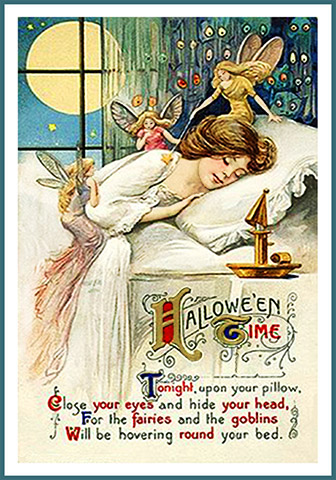 Art nouveau Halloween card