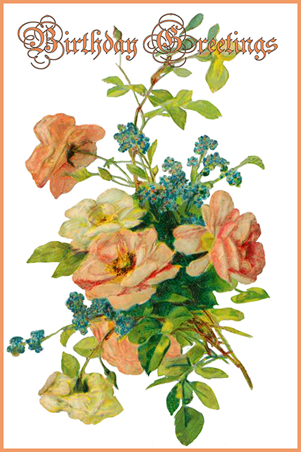 Flower greeting birthday card